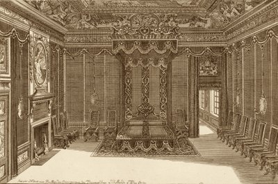 Design for a Bedchamber with a State Bed, from the New Book of Apartments, 1703 by Daniel the Elder Marot